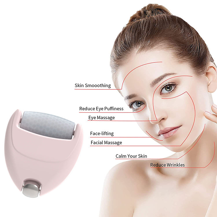 Two-in-one Heart-shaped Ice Roller Facial Massage Care