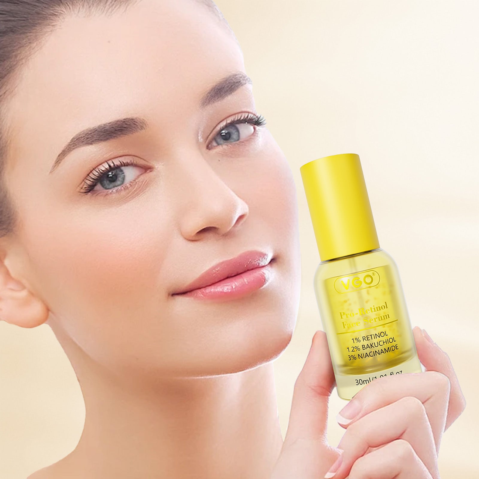 Dermatologist-Approved Pro-Retinol Face Serum for Daily Repair, Healthy and Happy skin.