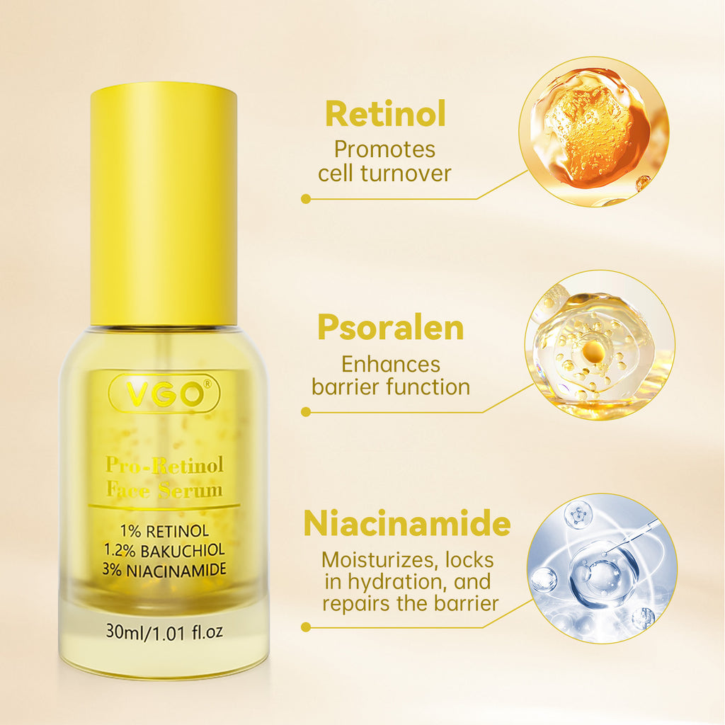 Dermatologist-Approved Pro-Retinol Face Serum for Daily Repair, Healthy and Happy skin.